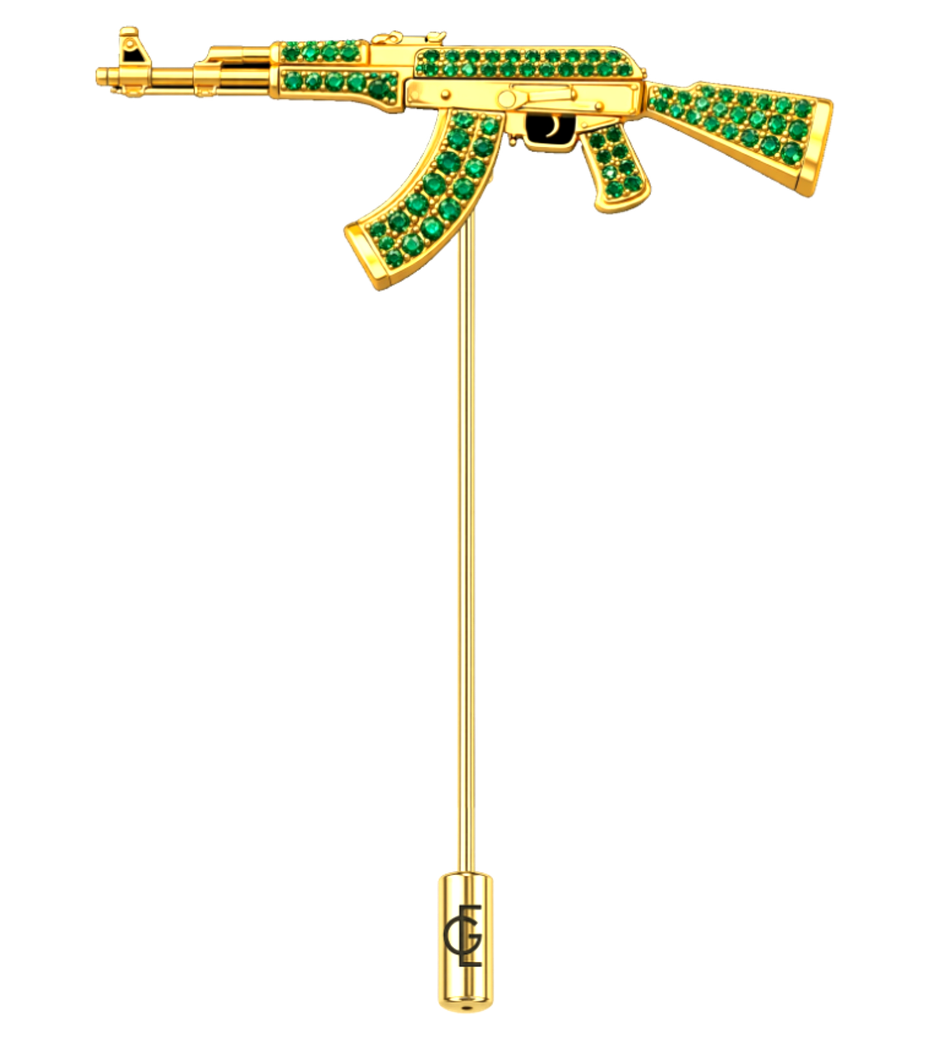 Golden Kalash Brooch